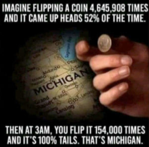 Consider the MI ballots as a coin filp