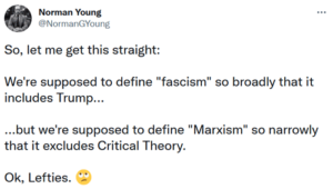 Antifa- defines fascism narrow enough to include Trump?